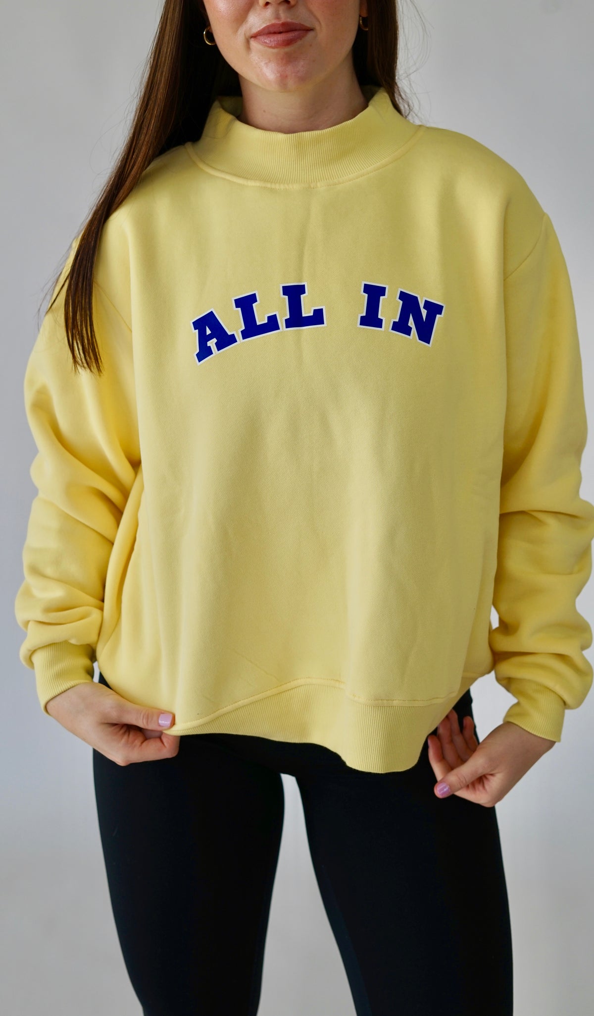 Mock-Neck Crew Sweatshirt