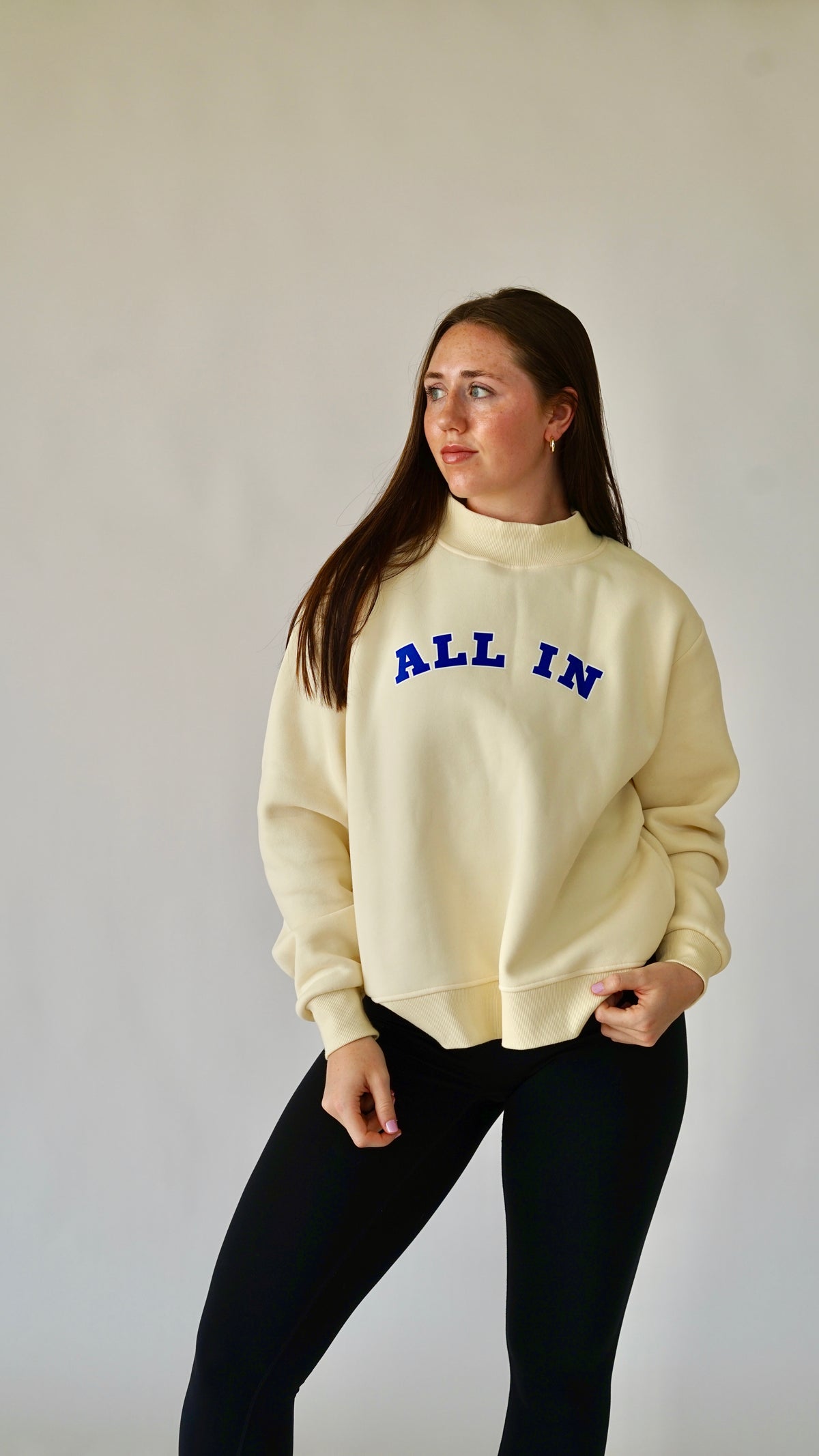 Mock-Neck Crew Sweatshirt