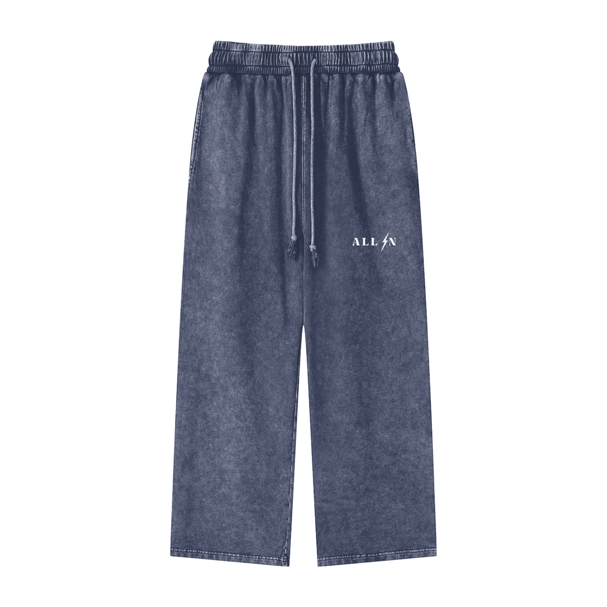 Snow Washed Straight Leg Pants