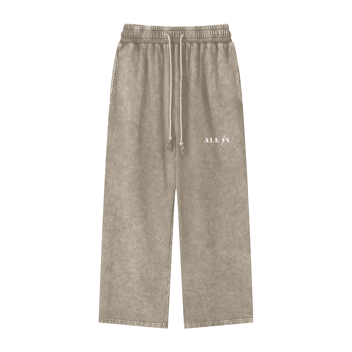 Snow Washed Straight Leg Pants