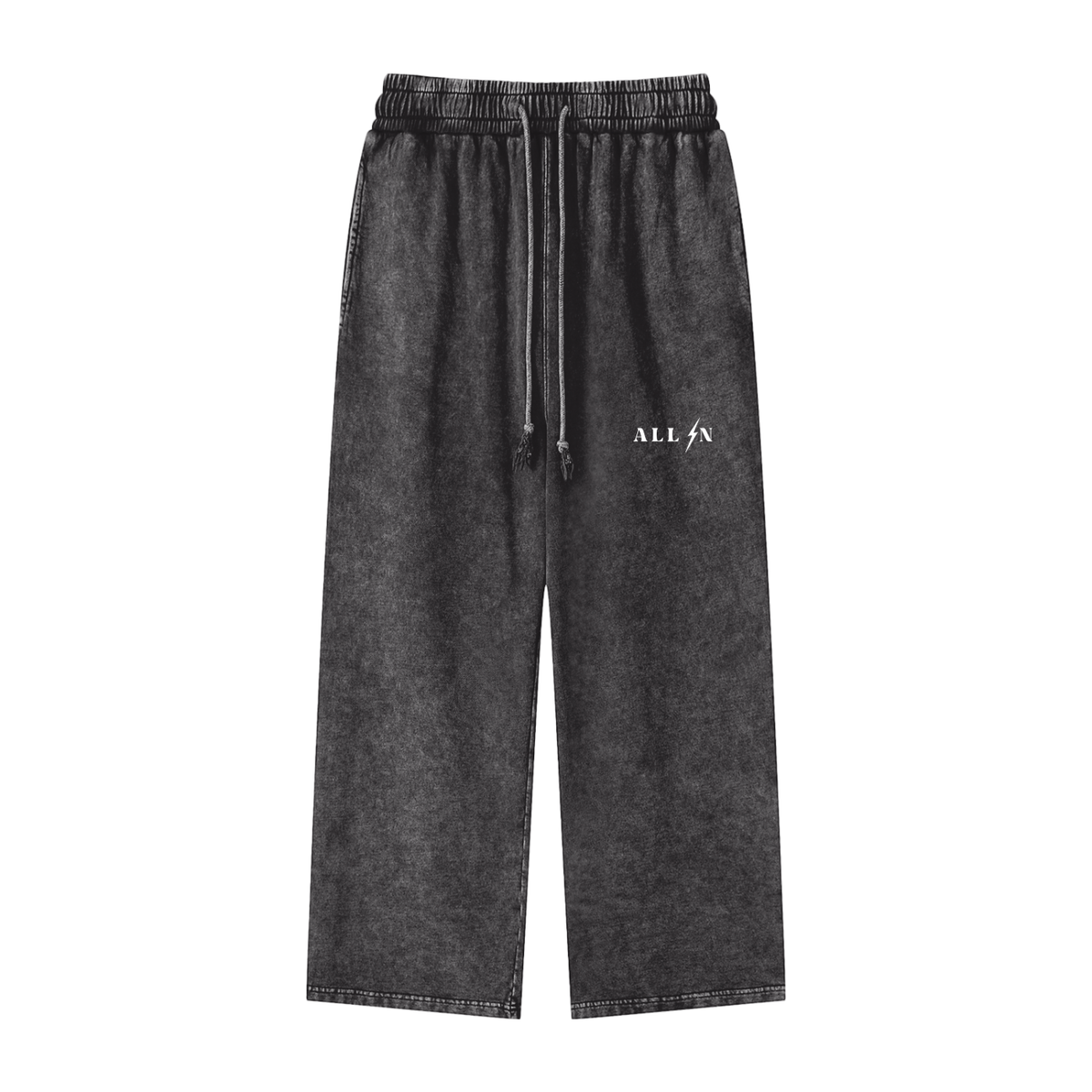 Snow Washed Straight Leg Pants