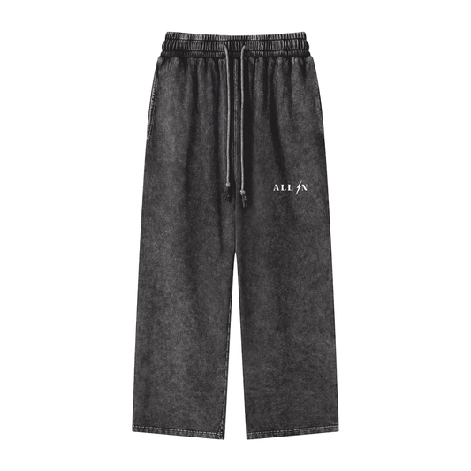 Snow Washed Straight Leg Pants
