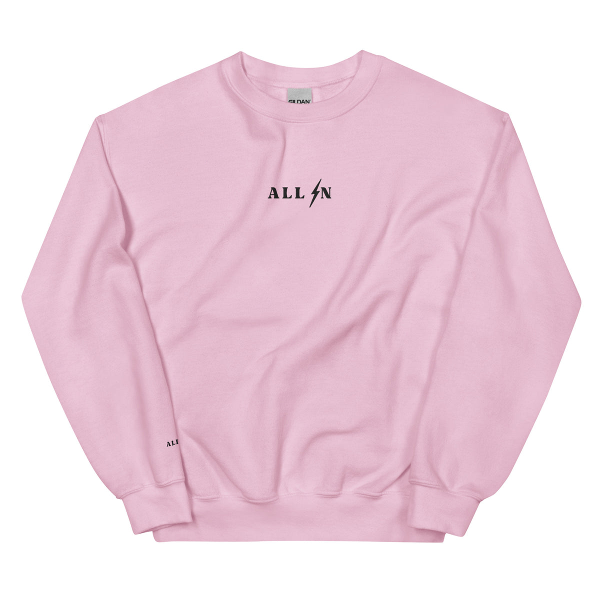 ALL IN black logo crewneck