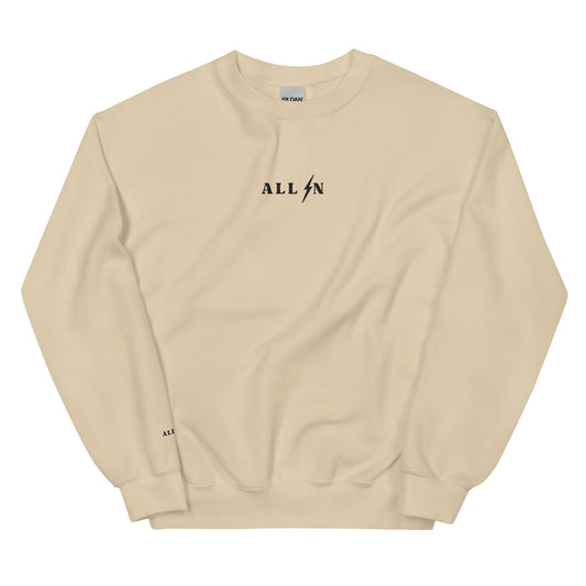 ALL IN black logo crewneck