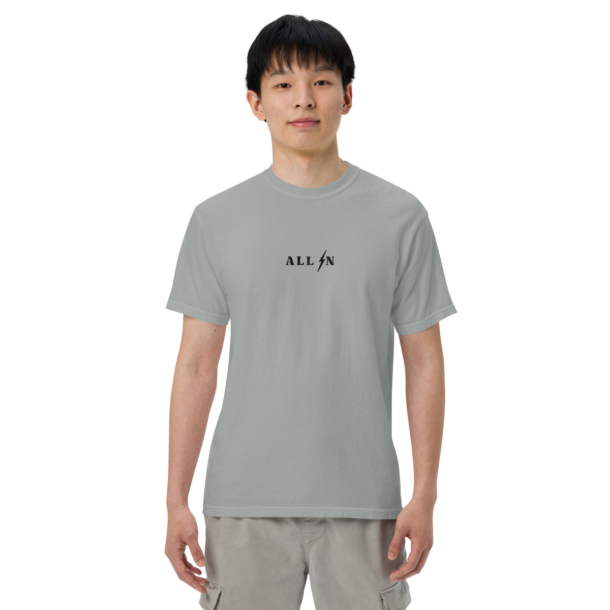 ALL IN black logo tshirt