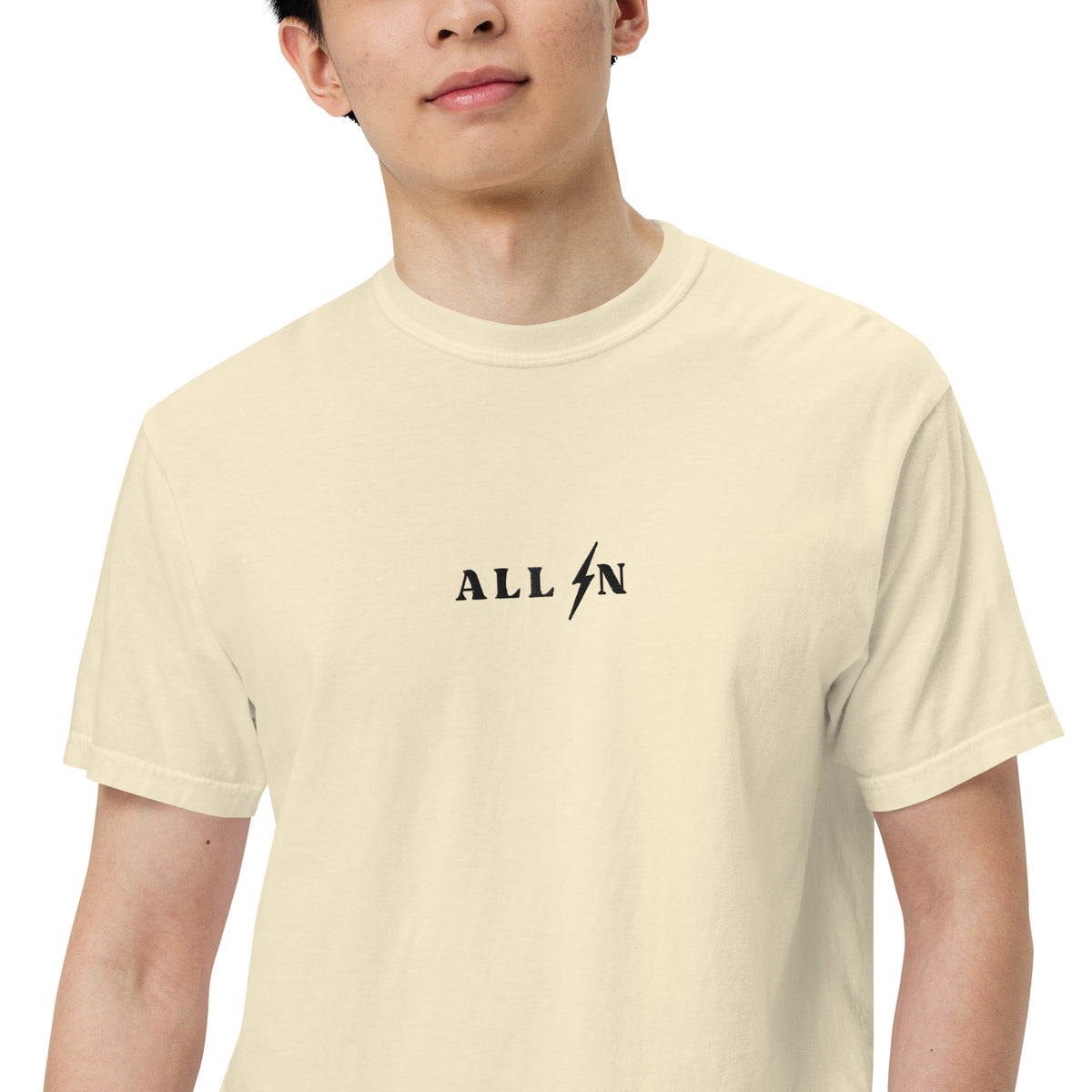 ALL IN black logo tshirt