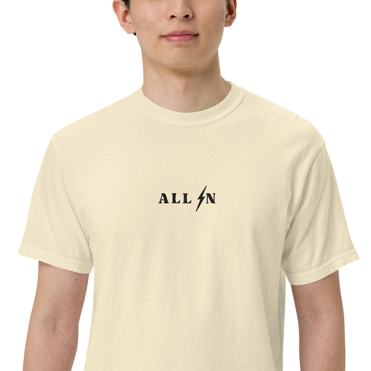 ALL IN black logo tshirt