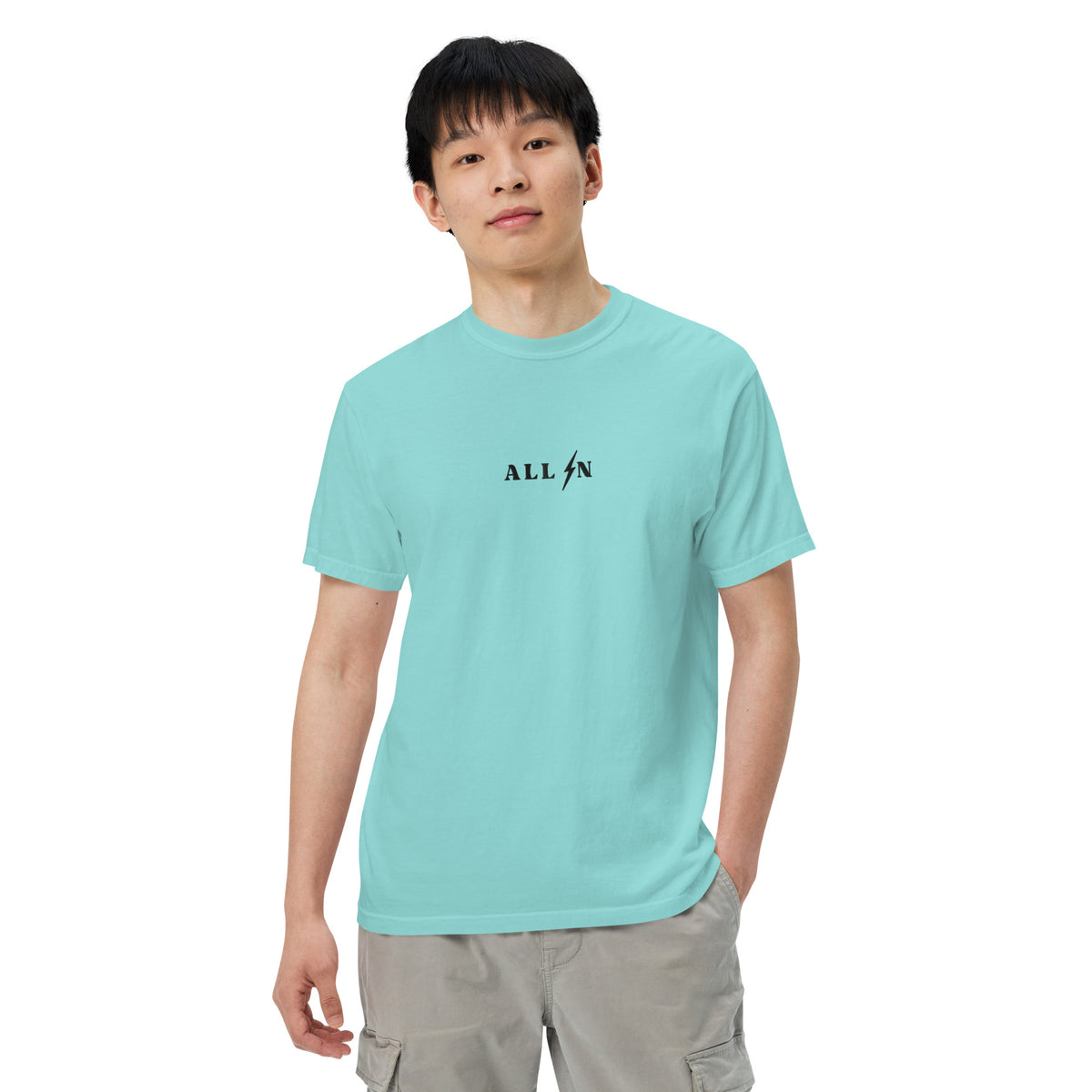 ALL IN black logo tshirt