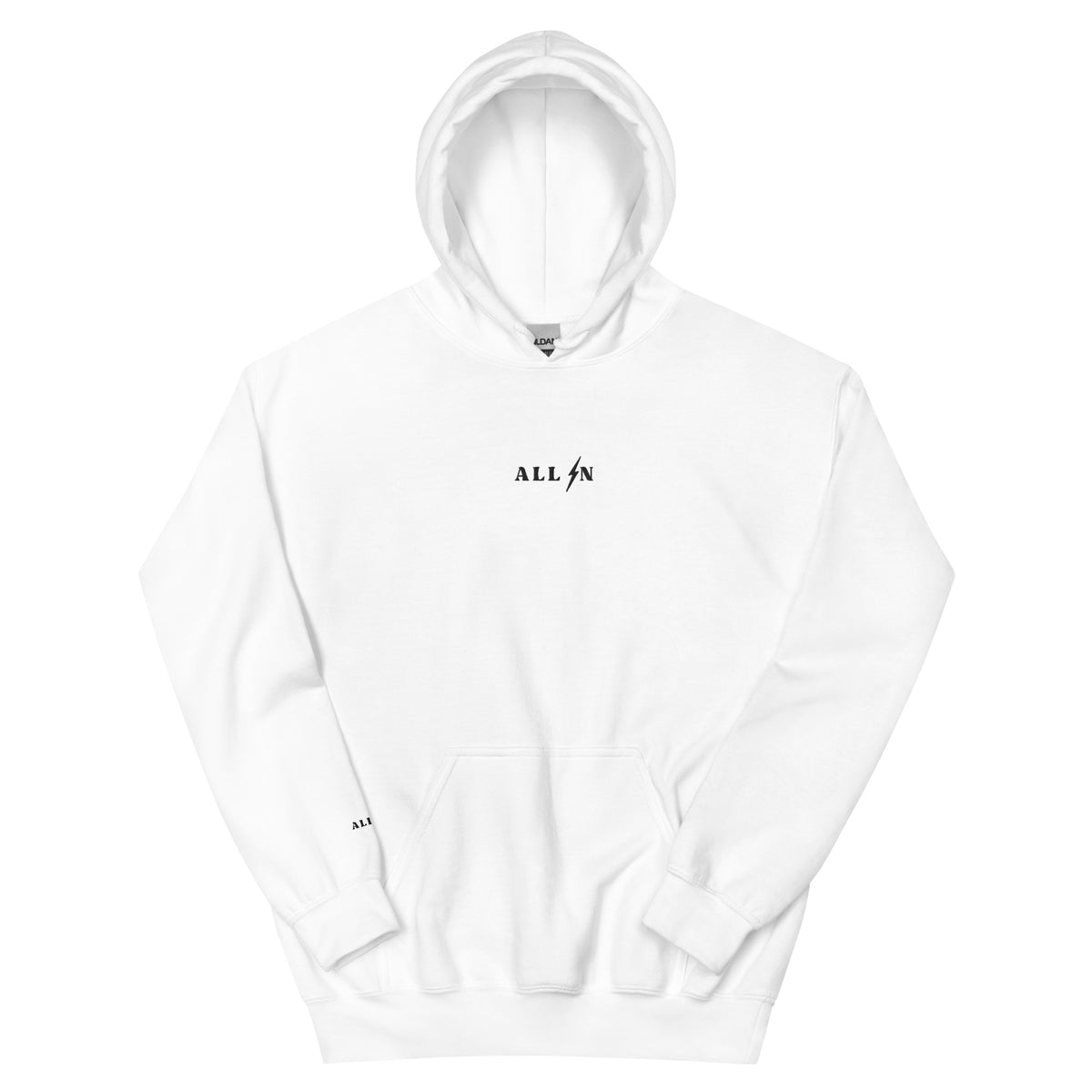 ALL IN black logo hoodie