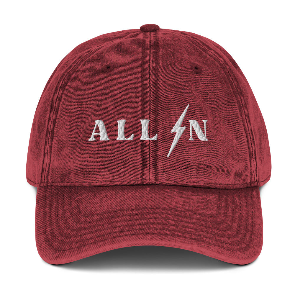 ALL IN washed out dad cap